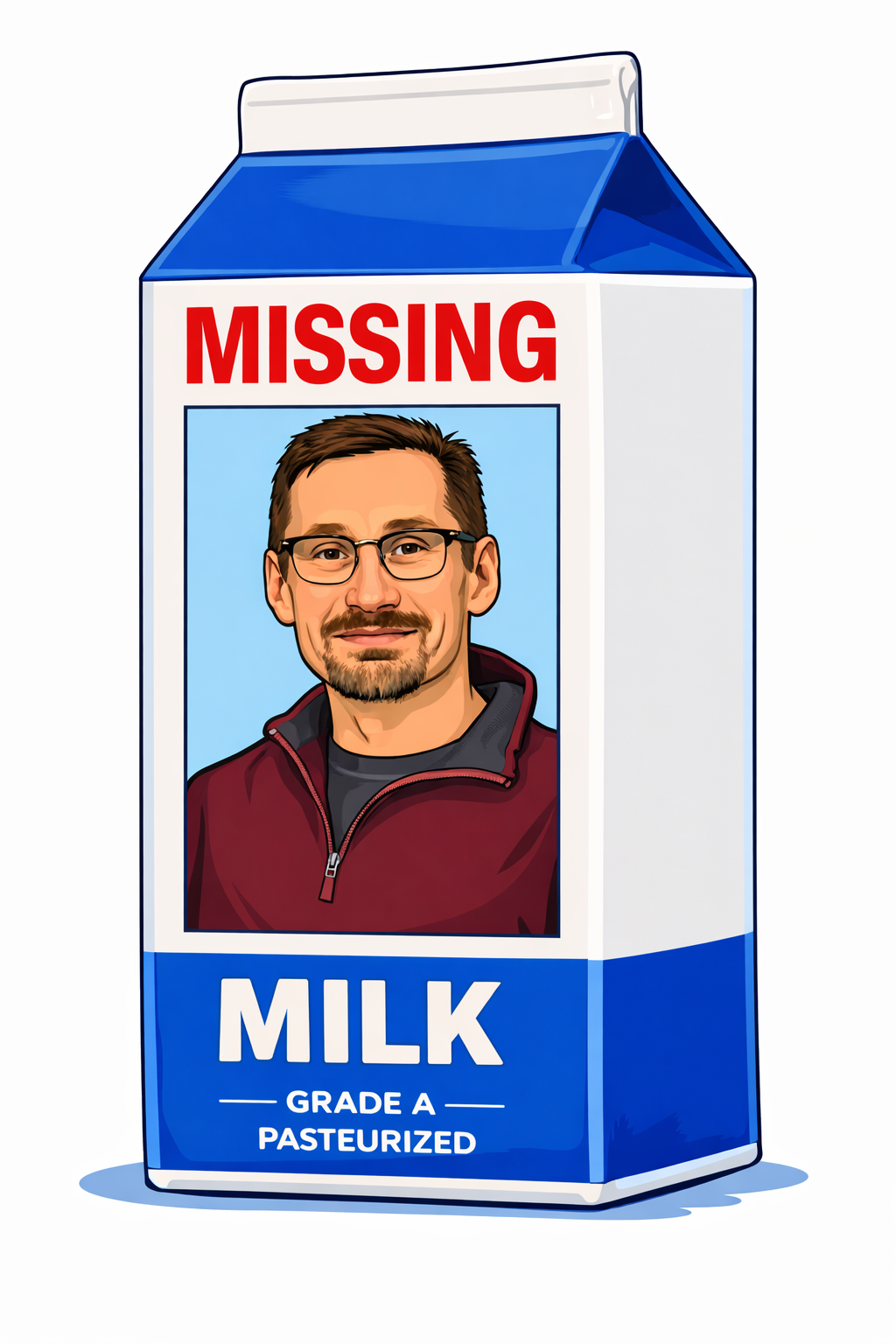 Missing person on a milk carton